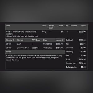 Beautiful Martina Liana Overskirt with Floral Designs on the Waistline